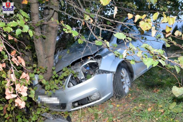 Trzy osoby wsiadły za kierownicę po alkoholu. Jedna z nich zakończyła podróż na drzewie (zdjęcia)