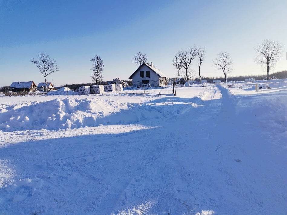 Opady śniegu w Bartoszycach