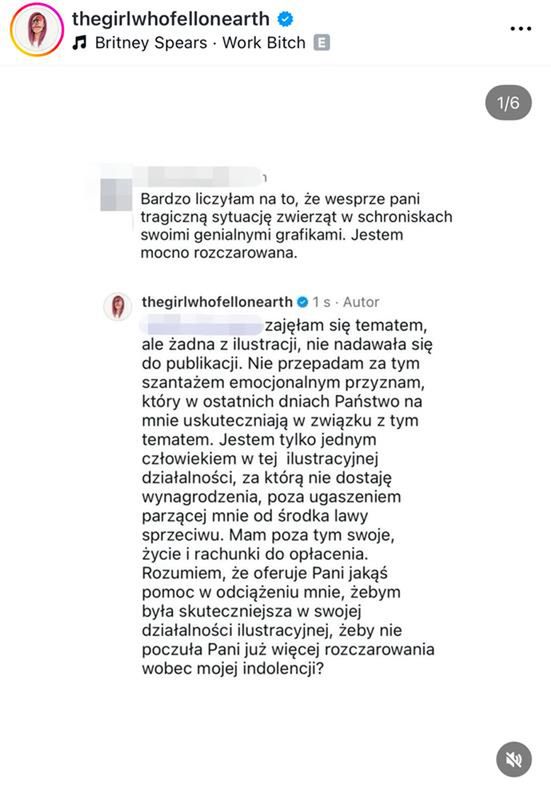 Matylda Damięcka odpowiedziała fance