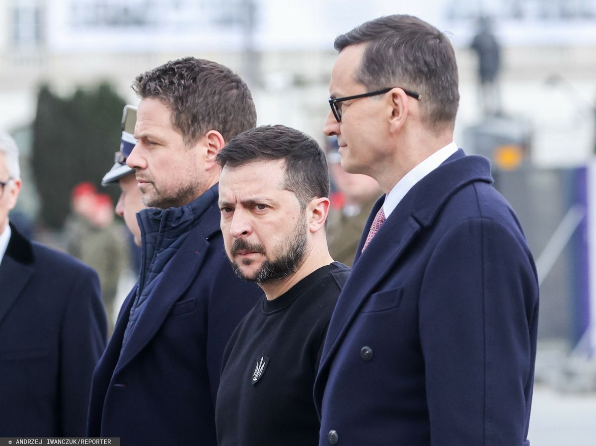 Prezydent Ukrainy Wołodymyr Zełenski podczas wizyty w Polsce