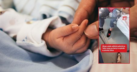 Ulewa zalała szpital w Jeleniej Górze. Noworodki w łóżeczkach, a wokół woda