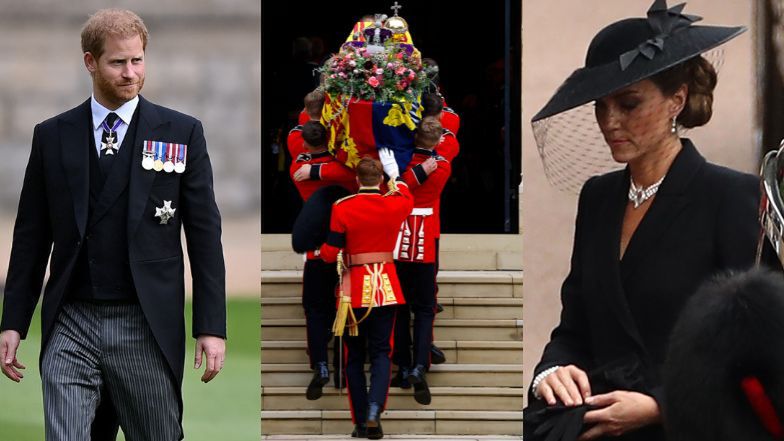 Trumna z ciałem królowej Elżbiety II  spoczęła w kaplicy św. Jerzego. Księżna Kate z dziećmi, Harry i pozostali royalsi przybyli do Windsoru