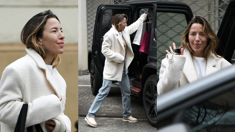 Ewa Chodakowska bez makijażu maszeruje do Mercedesa za MILION złotych i pakuje zakupy z butiku (ZDJĘCIA)