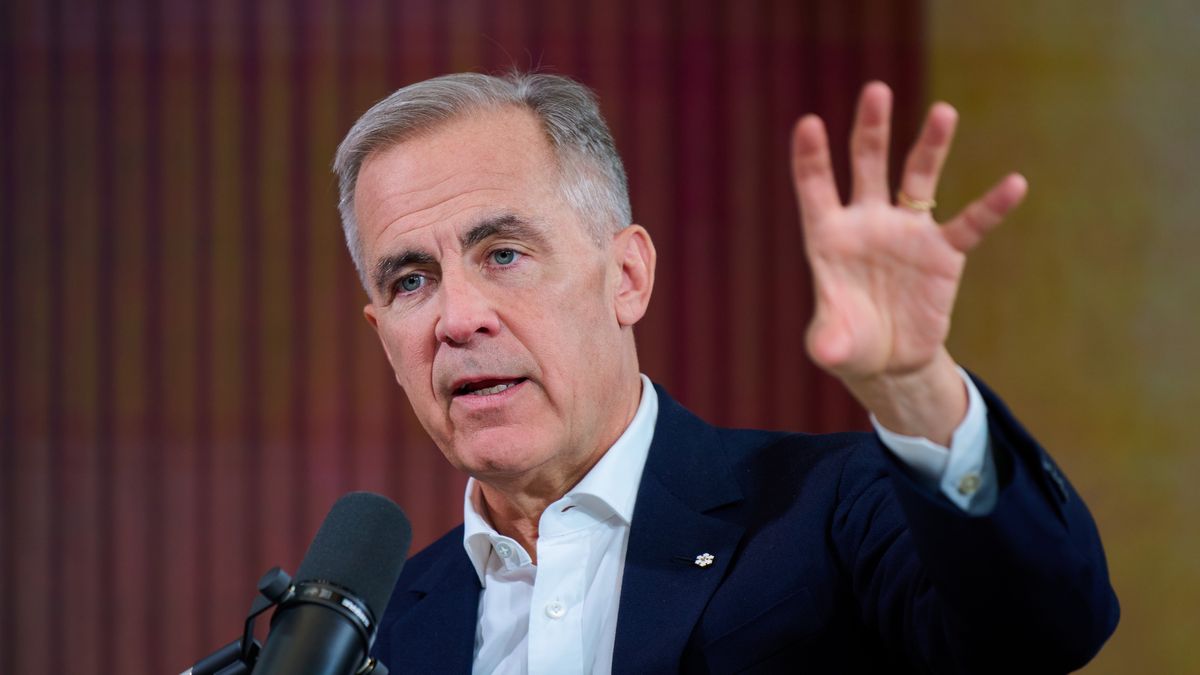 Mark Carney, Canada's prime minister, during an interview in London, UK, on Saturday, Sept. 27, 2025. "What we need to do is to be as effective as possible, in terms of addressing climate change while growing our economy," Carney said. Photographer: Jaimi Joy/Bloomberg via Getty Images