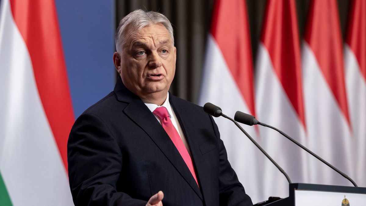 BUDAPEST, HUNGARY - JANUARY 5: Viktor Orban, Hungary's prime minister delivers a speech on January 5, 2026 in Budapest, Hungary. Orban is holding the international press conference marking the start of the new year. (Photo by Janos Kummer/Getty Images)