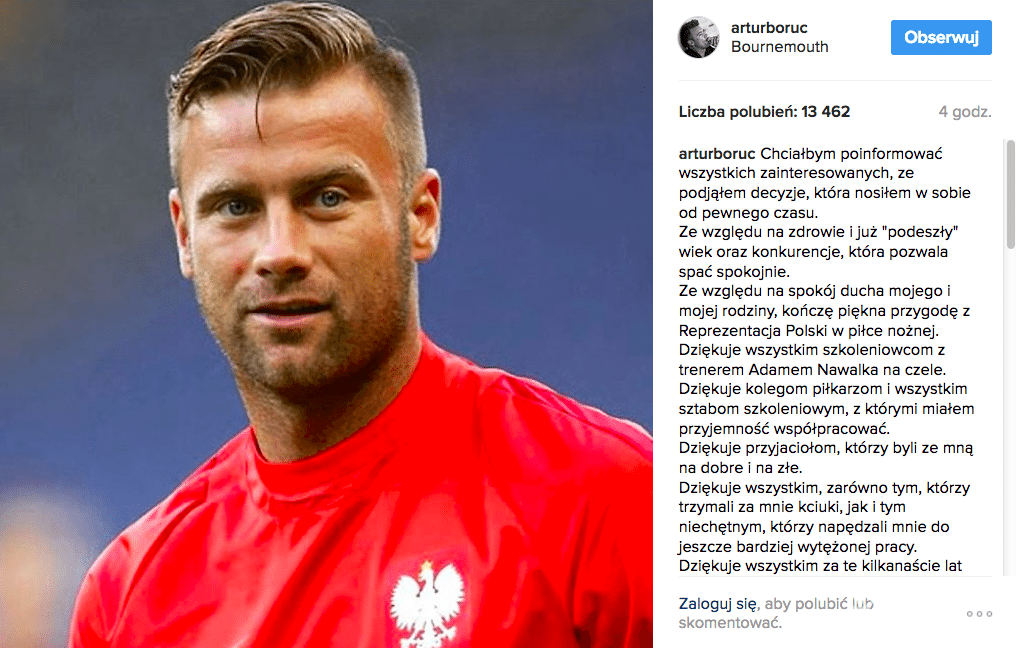 Artur Boruc odszedł z kadry