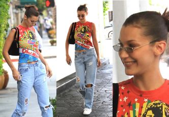 Naturalna Bella Hadid świeci płaskim brzuchem w Beverly Hills