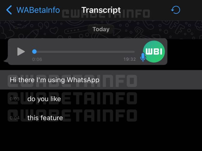 Transkrypcja wiadomości głosowych w WhatsAppie