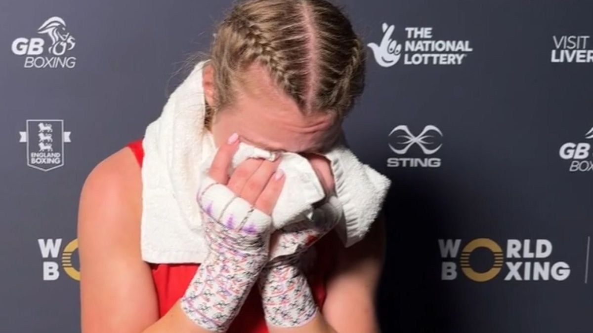 Twitter / Polsat Sport / Julia Szeremeta załamana po finale MŚ