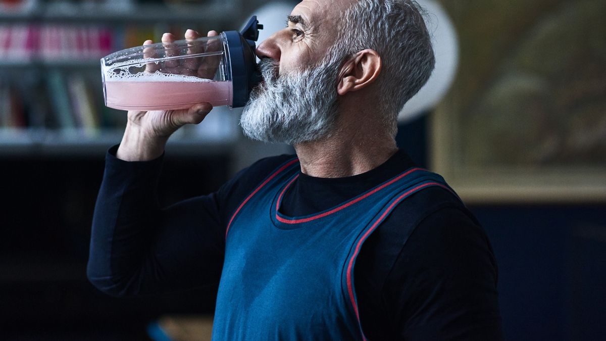 Mężczyzna podczas ćwiczeń