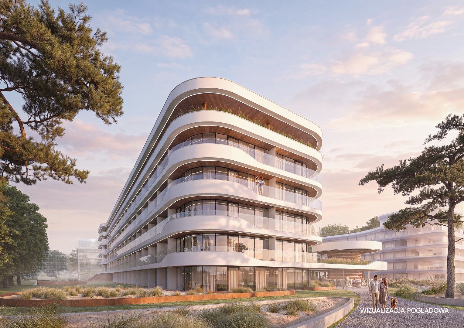 Unique Hotel Kołobrzeg łączy pierwszą linię brzegową, pięciogwiazdkowy standard i profesjonalny model zarządzania. Wizualizacja poglądowa.