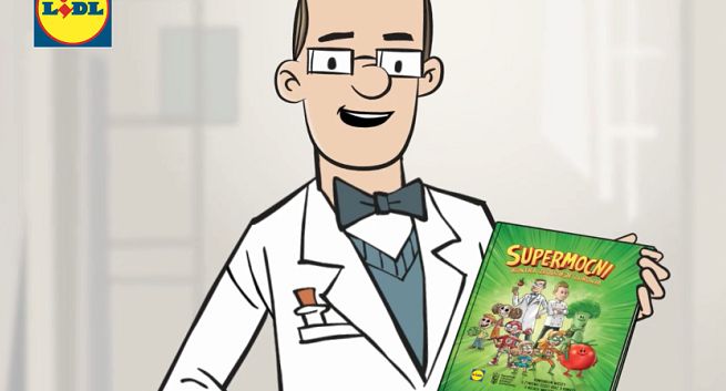Komiks dla dzieci o piramidzie żywienia w promocji Lidla (wideo)