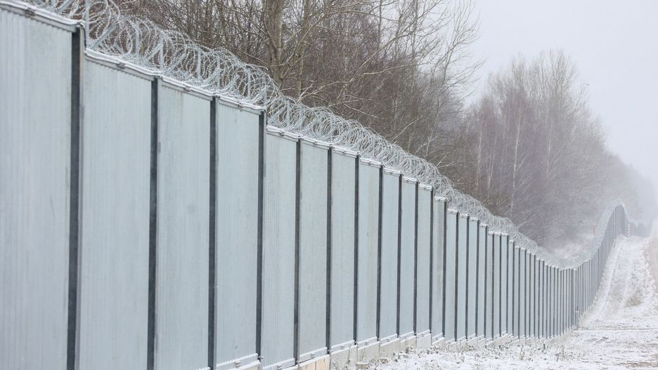 Zapora na granicy polsko-białoruskiej