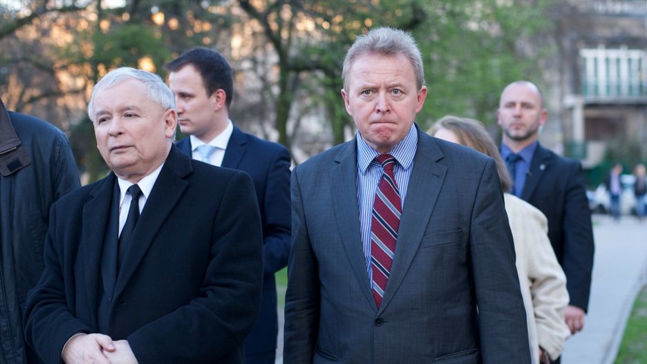 Jarosław Kaczyński i Janusz Wojciechowski, 2014 r.