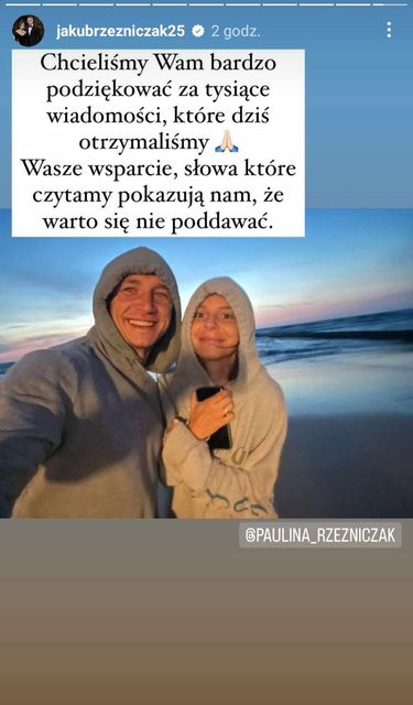 Jakub Rzeźniczak dziękuje za wsparcie