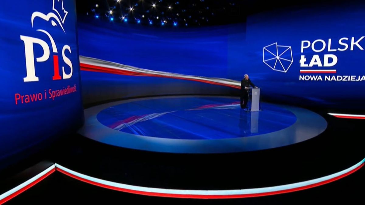 Jarosław Kaczyński prezentuje Polski Ład.