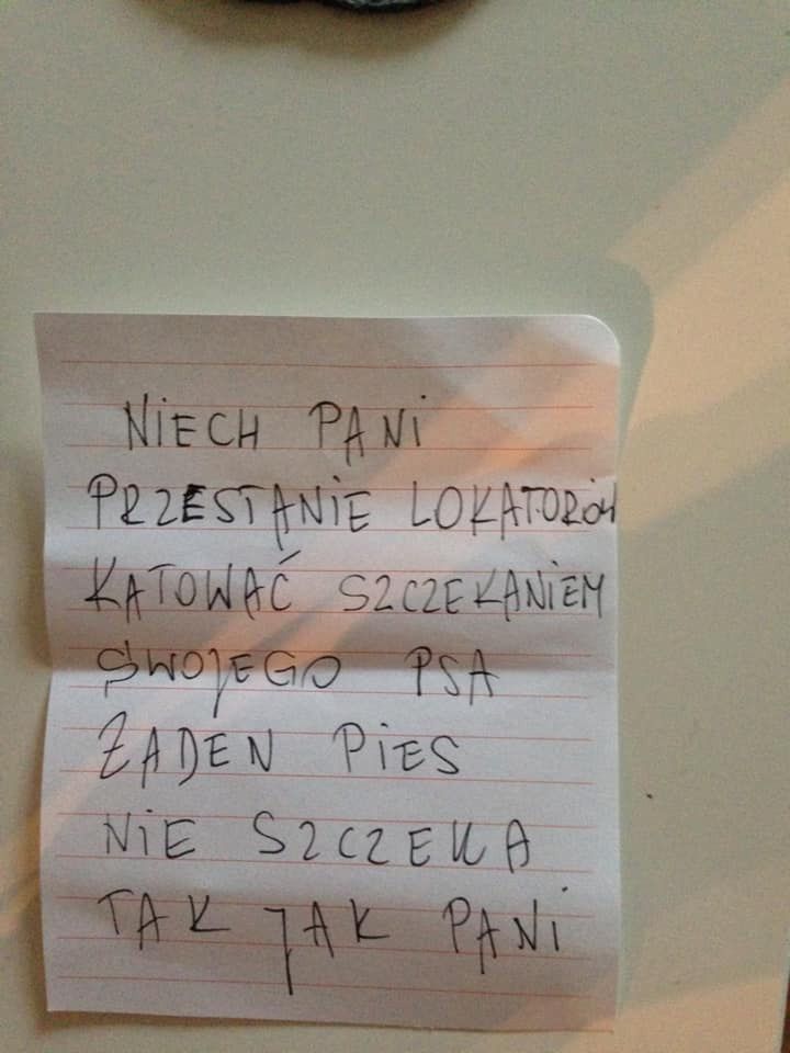 Karteczka od sąsiada