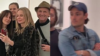Magda Cielecka wybrała się na wystawę z Gelnerem i Chyrą. Takie relacje z obecnym facetem i eks to dopiero prawdziwa sztuka?