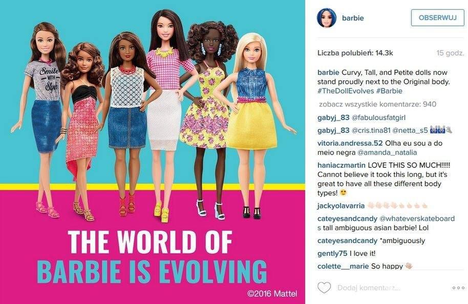Nowe lalki Barbie (fot. Instagram)