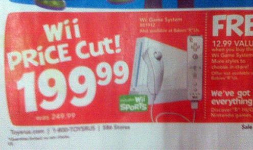 Nintendo Wii tańsze o 50$