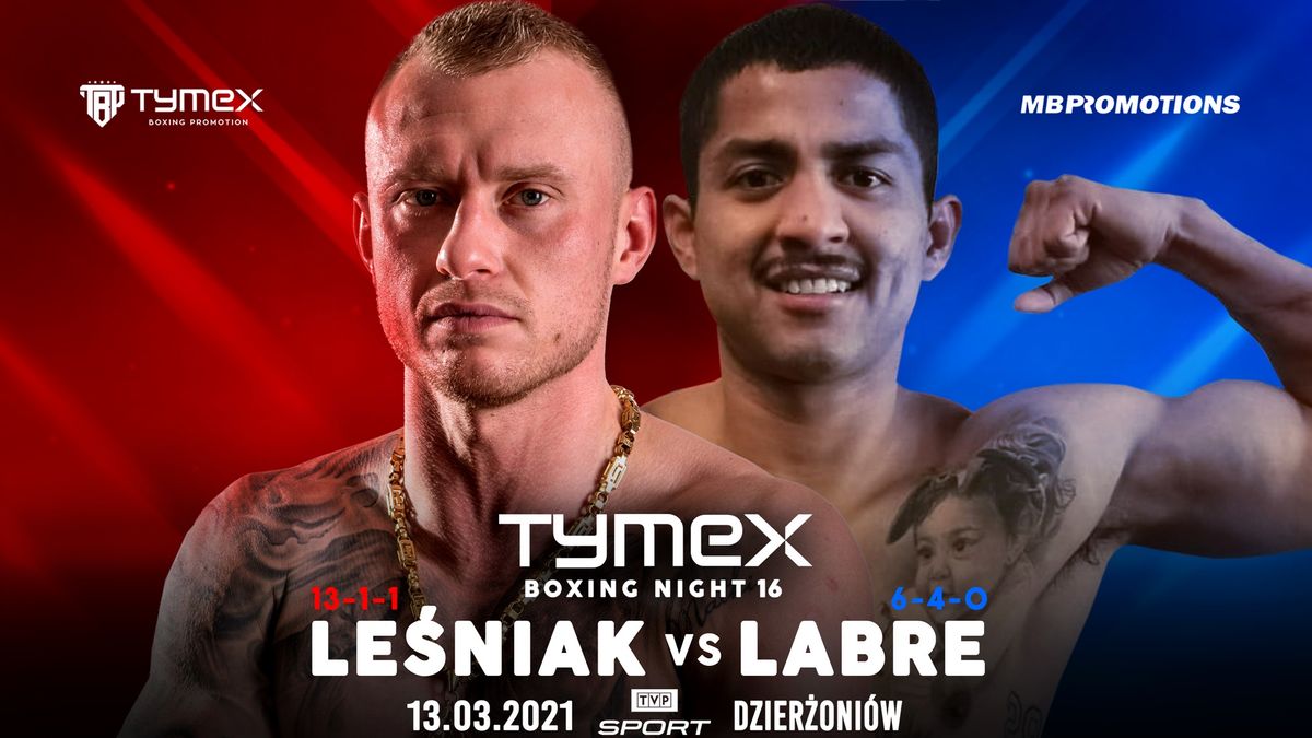 Materiały prasowe / Plakat promujący walkę Leśniak vs Labre