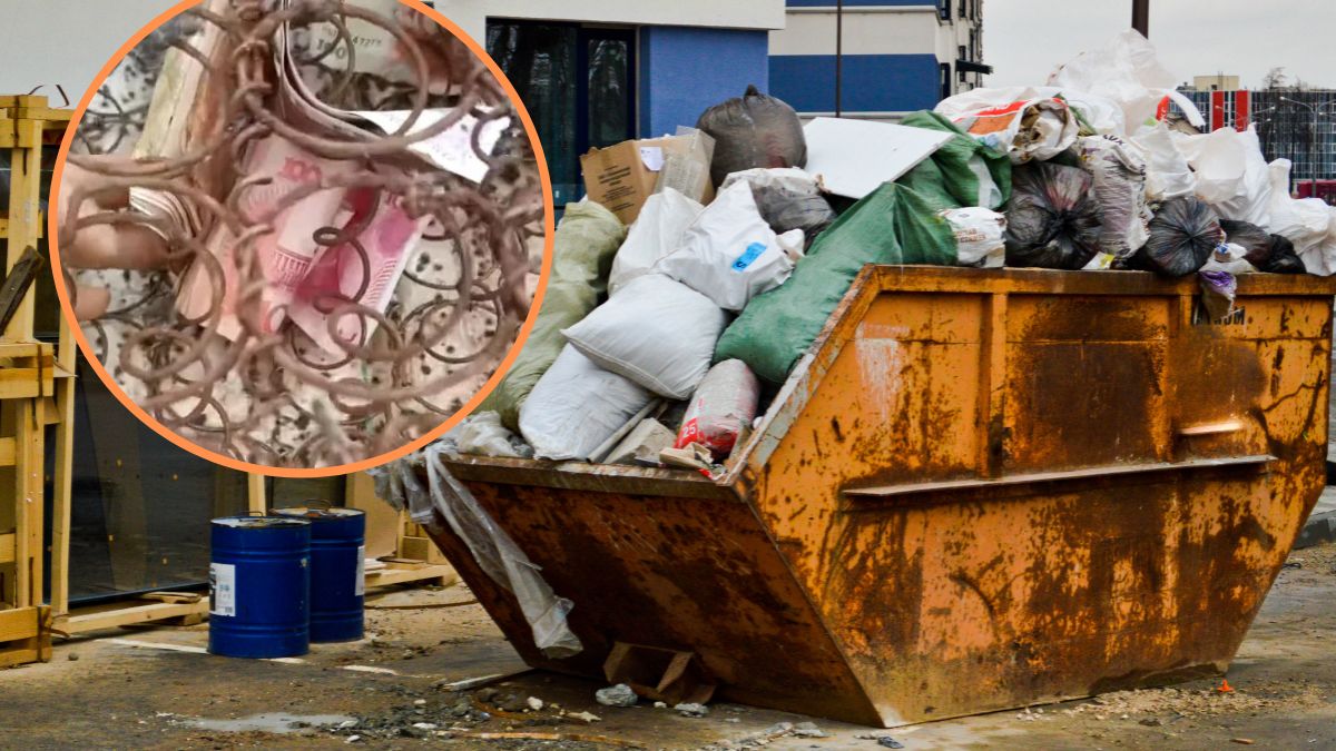 Pieniądze znalezione w starym materacu.