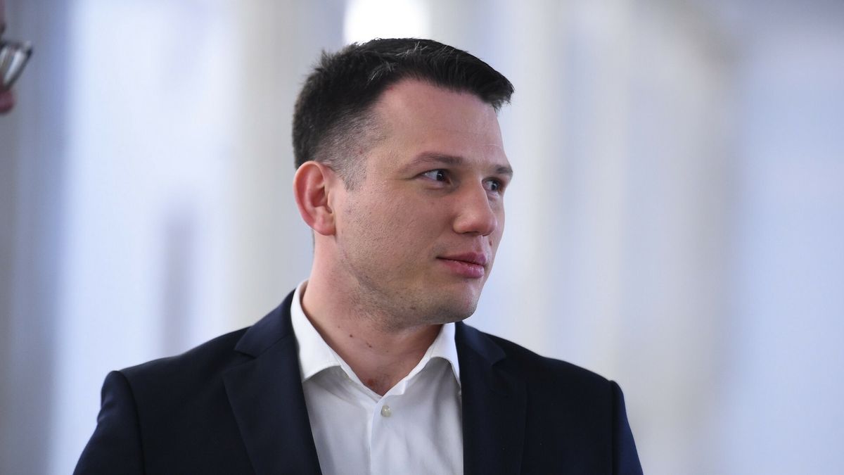 Konferencja wsp�?przewodnicz?cych Konfederacji28.03.2023 Warszawa Konferencja wspolprzewodniczacych Konfederacji Krzysztofa Bosaka i Slawomira Mentzena fot. Zbyszek Kaczmarek/REPORTER n/z Slawomir MentzenZbyszek Kaczmarek/REPORTER