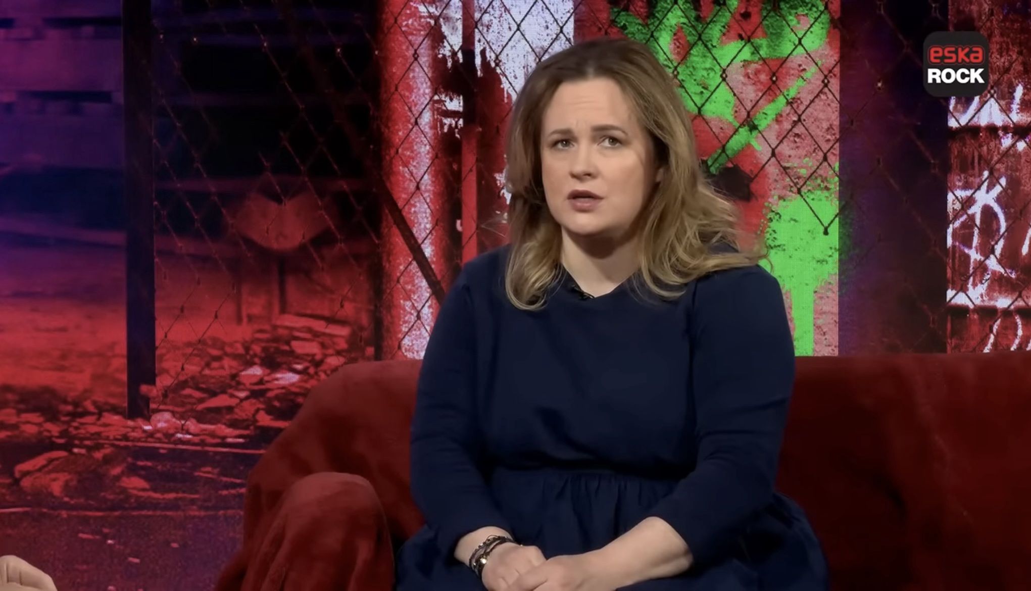 Joanna Kołaczkowska podczas rozmowy
