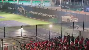 Grały w Warszawie w tenisa. Nagle przyszli kibice Widzewa. Wideo niesie się po sieci