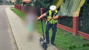 9-latek na hulajnodze elektrycznej. 1000 zł mandatu dla matki