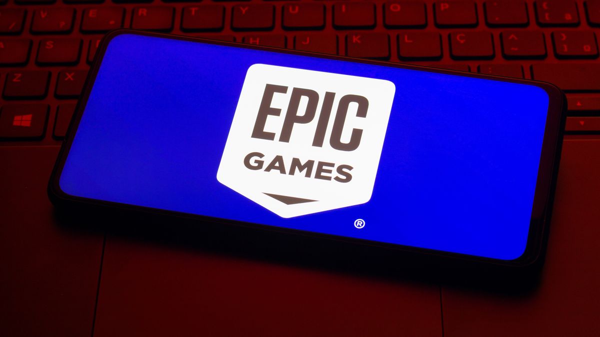 BRAZIL - 2022/04/26: In this photo illustration, the Epic Games logo seen displayed on a smartphone. (Photo Illustration by Rafael Henrique/SOPA Images/LightRocket via Getty Images)