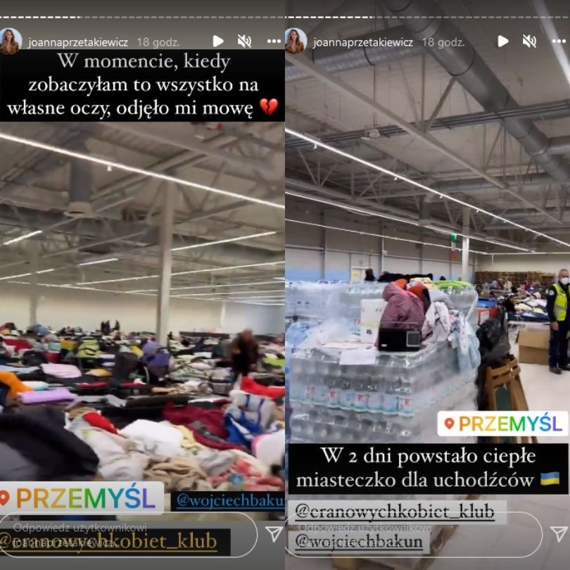 Joanna Przetakiewicz odwiedziła uchodźców w Przemyślu