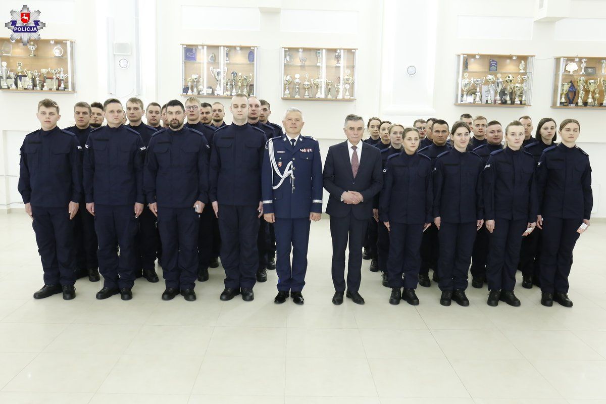Ślubowanie nowych policjantów w Lublinie
