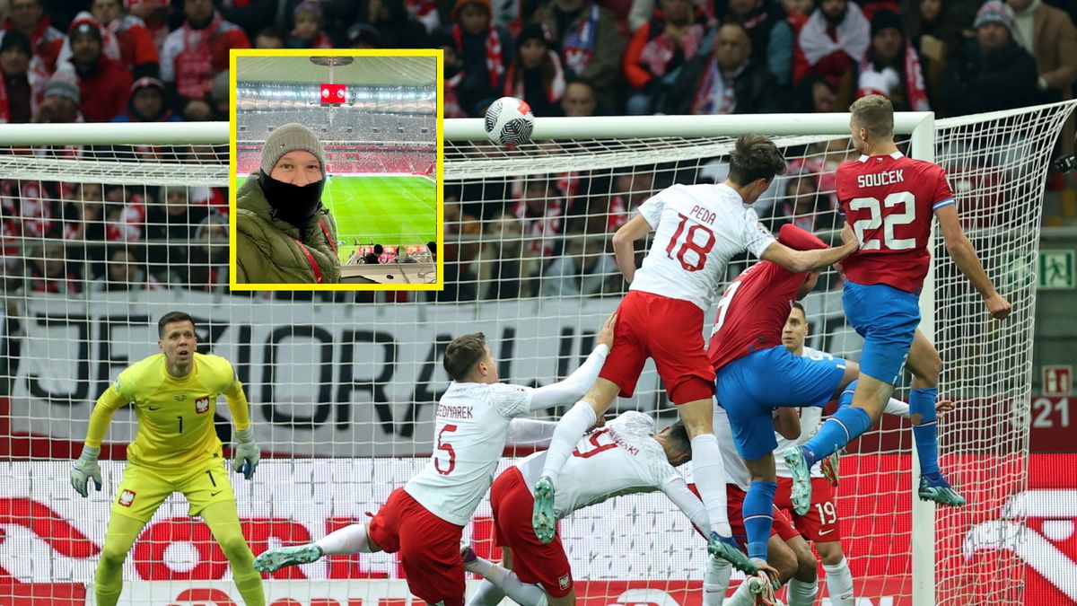 Kadr z meczu Polski z Czechami