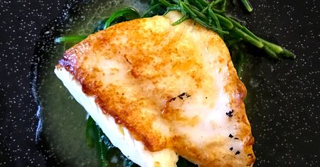 Turbot (skarp) poddany obróbce wysuszającej mięso