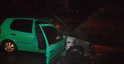 Pożar samochodu osobowego VW Polo w Ćmielowie