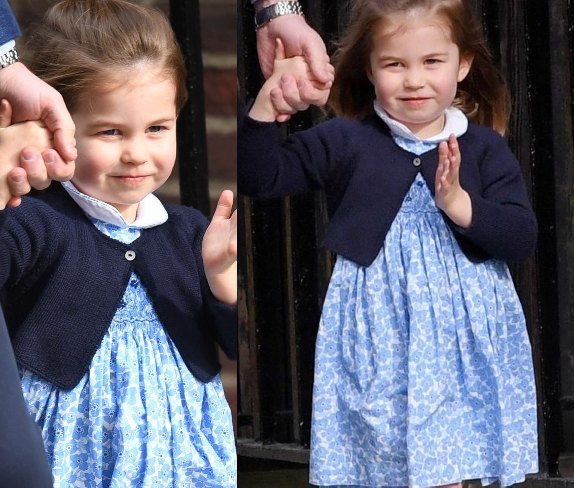 Mała Charlotte "zgapiła" śmieszną minę od księcia Harry'ego. Wyglądają niemalże identycznie