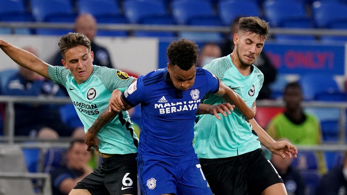 Getty Images / David Davies/PA Images / Na zdjęciu (od lewej): Michał Karbownik, Josh Murphy i Jakub Moder