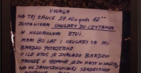 Okulary są, teraz szukają babci Jadzi. Ciąg dalszy sprawy we Wrocławiu