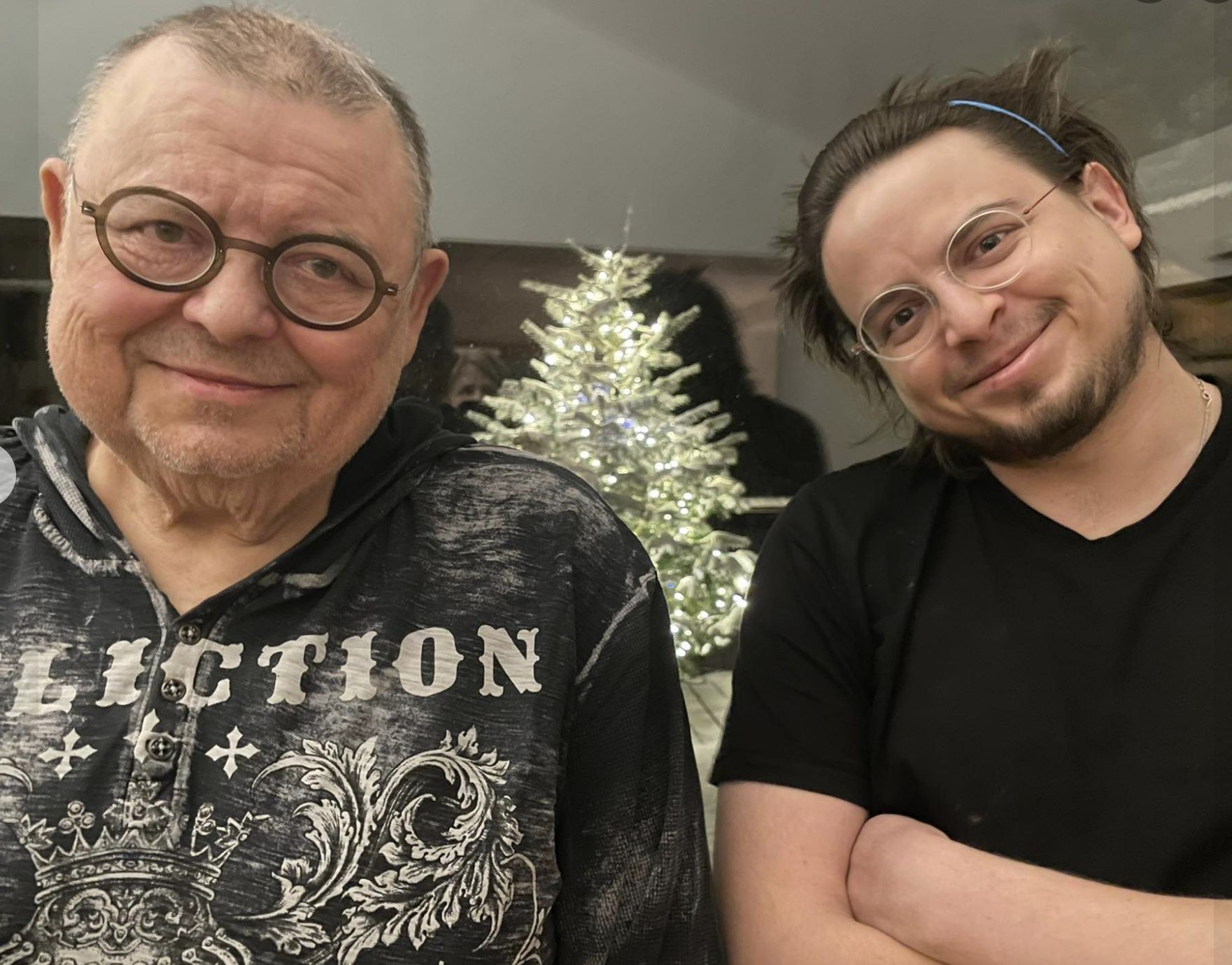 Wojciech Mann z synem Marcinem