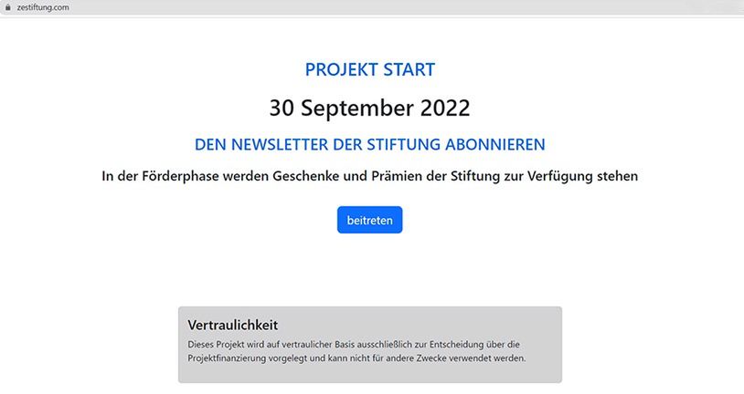 Fałszywa strona "Fundacji Zełenskiego"