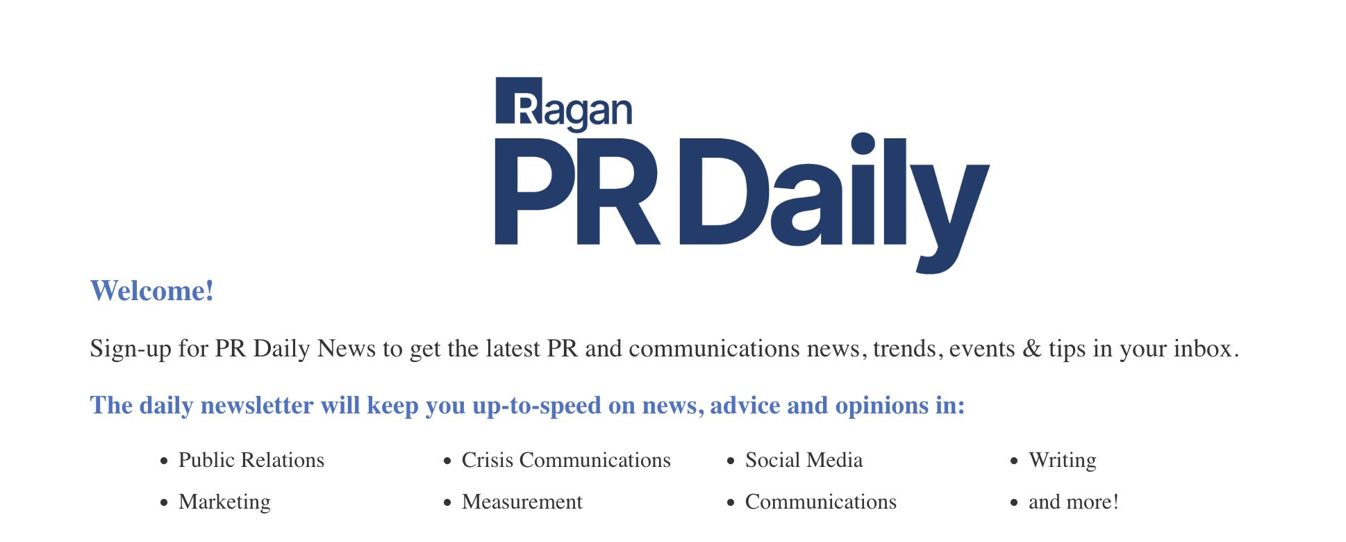 Newsletter PR Daily