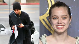 Zapatrzona w telefon Shiloh Jolie przemierza Los Angeles i prezentuje NOWY KOLCZYK W WARDZE