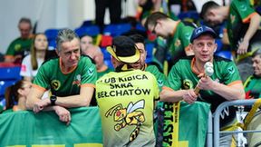 Kibice na trybunach podczas drugiego meczu play-off PGE Skra Bełchatów - Jastrzębski Węgiel (galeria)