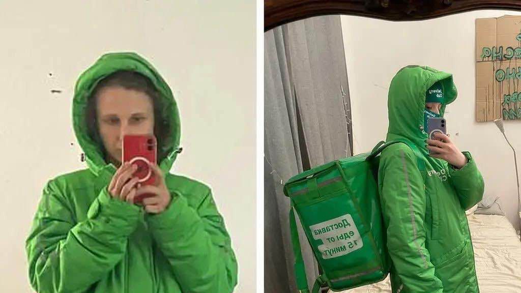 Aktywistka przebrała się za dostawcę jedzenia 