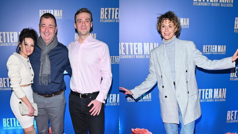 Jacek Rozenek zabrał partnerkę i dorosłego syna na filmową premierę