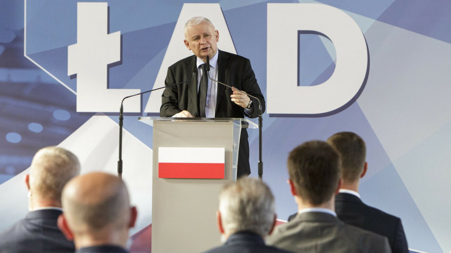 Jarosław Kaczyński przedstawia Polski Ład w Wysokiem Mazowieckiem, 20 czerwca 2021 roku