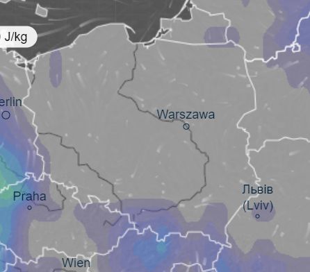 Prognozowane burze w niedzielę (21.07)