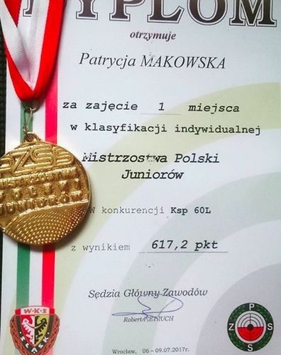 Patrycja Makowska niespełna pół roku temu wywalczyła kolejny tytuł mistrzyni Polski juniorek