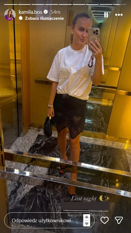 Kamila Boś w modnej stylizacji z mini w roli głównej